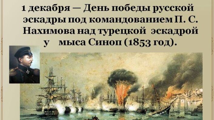 День воинской славы России. Победы русской эскадры над турецкой эскадрой у мыса Синоп . смотреть онлайн