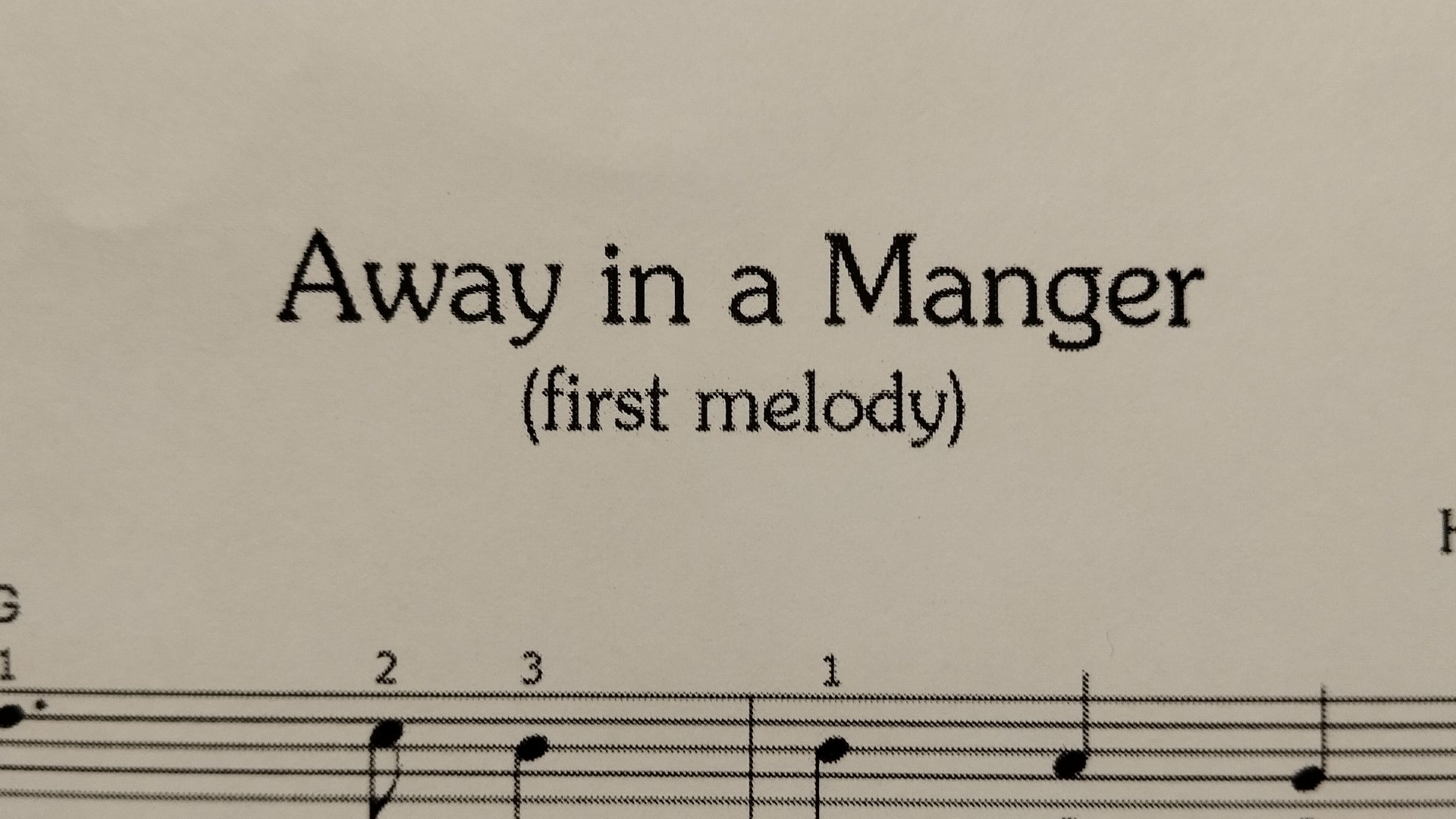 Away in a Manger (first melody) (арфа)
