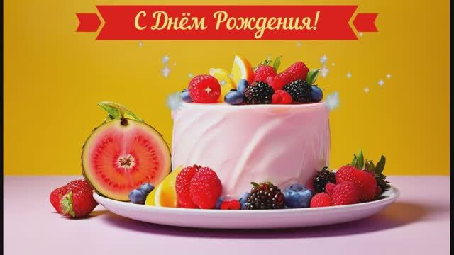 С Днём Рождения! Поздравление КРАСИВАЯ Открытка Видео смотреть онлайн