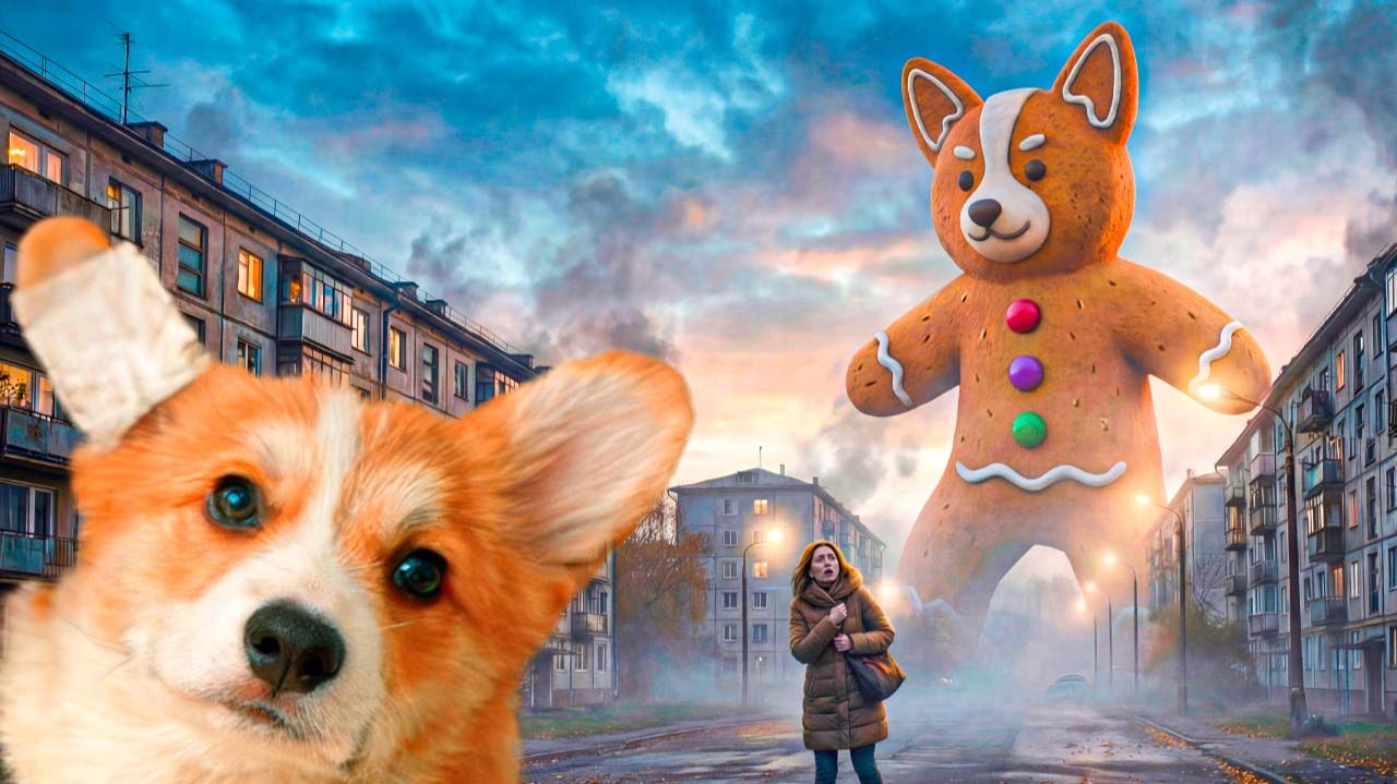 МЕГА ПРЯНИК СПАСАЕТ ГОРОД!! Дада, это мой МЕГАРЕЖИМ! Корги Пряник Говорящая собака смотреть онлайн