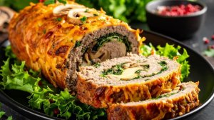 Мясной РУЛЕТ ИЗ ФАРША НА ПРАЗДНИЧНЫЙ СТОЛ. Простой рецепт и очень вкуснок блюдо.