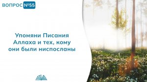 Вопрос № 55. Упомяни Писания Аллаха и тех, кому они были ниспосланы | Абу Яхья Крымский