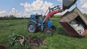 Испытания косилки на тракторе Т-40ам