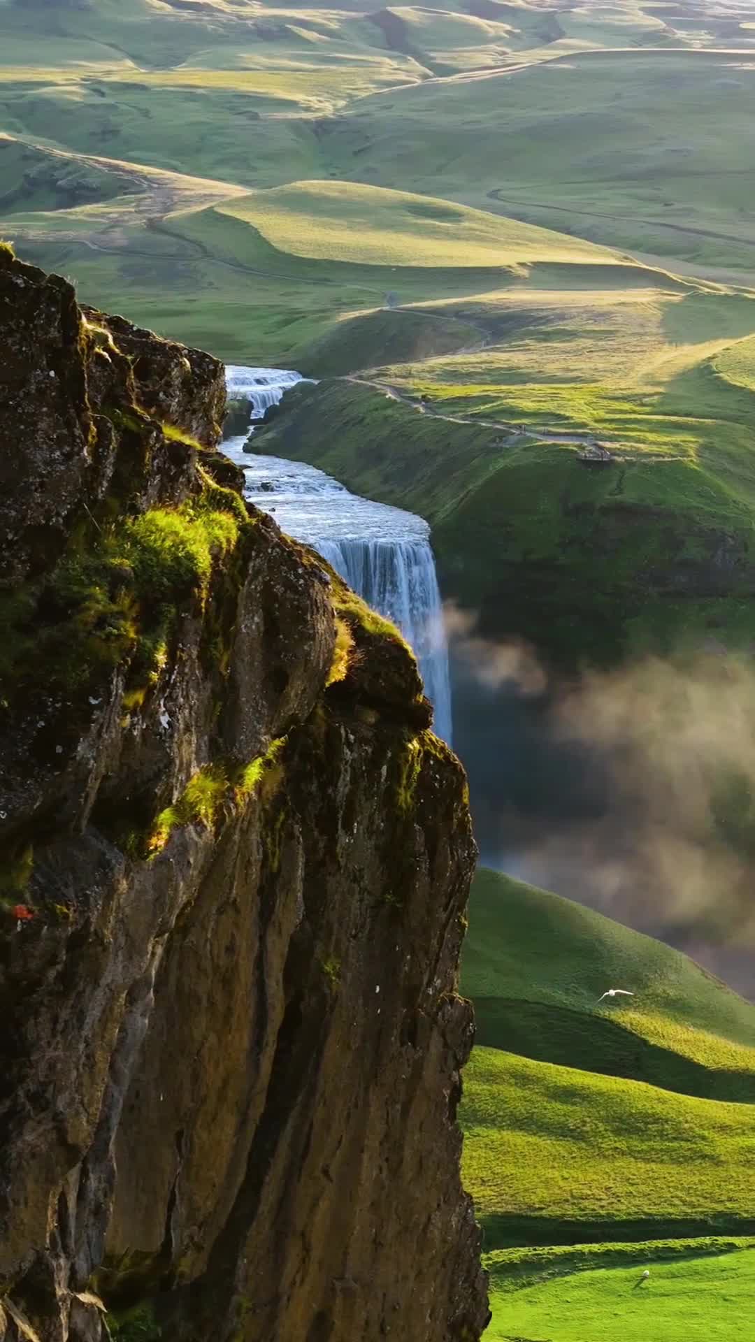 В Южной части Исландии на реке Скоуга расположен водопад Скоугафосс, один из самых высоких на ост... смотреть онлайн