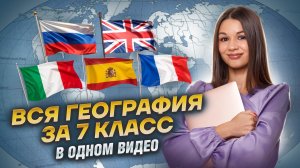 ВСЯ ГЕОГРАФИЯ за 7 класс В ОДНОМ ВИДЕО | География ОГЭ | Умскул