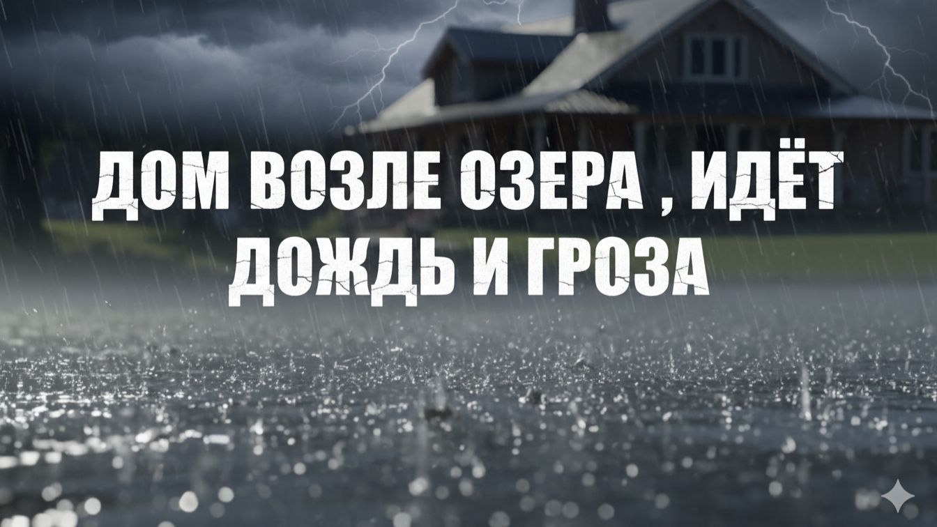 Релакс для сна - Дом возле озера , идёт дождь и гроза смотреть онлайн