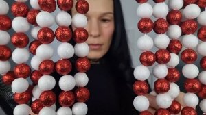 Your hair is small Christmas balls ASMR