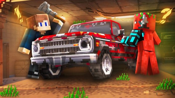 ВПЕРВЫЕ ВОССТАНАВЛИВАЕМ ПИКАП В АВТОСЕРВИСЕ В МАЙНКРАФТ!