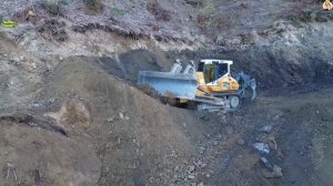 Строительство, срезаем горный склон, продолжение обзора