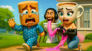 Малыш Тунг Тунг Сахур спасается от туалетного монстра Скибиди