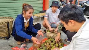 Собрала почти 600 кг. фруктов и овощей и принесла на рынок для продажи. Повседневная жизнь Дуонг