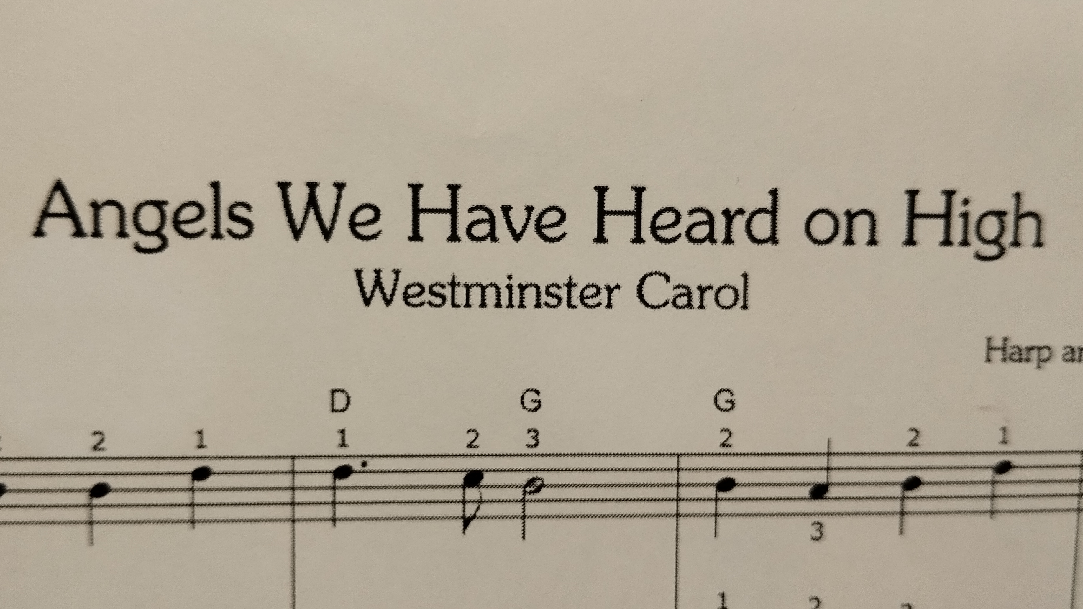 Angels we have heard on high (арфа)