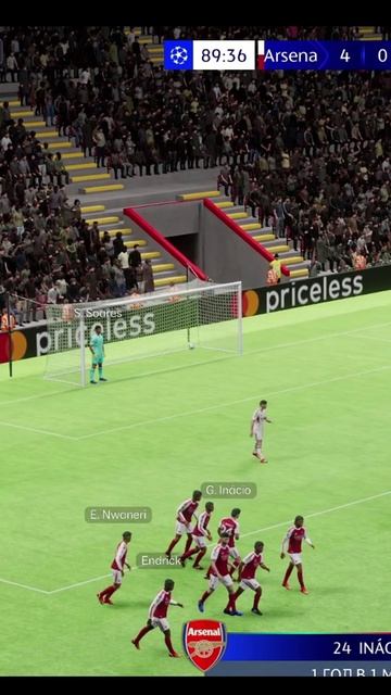 Арсенал гол с углового FM26| Football Manager 26 Арсенал#shorts