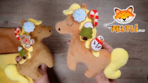 Мастер-класс плюшевая Пряничная Лошадка / Новогодняя мягкая игрушка из фетра и плюша