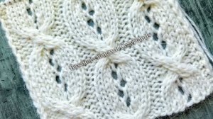 Шикарный узор с ажурными жгутами для вязания свитера, жилета