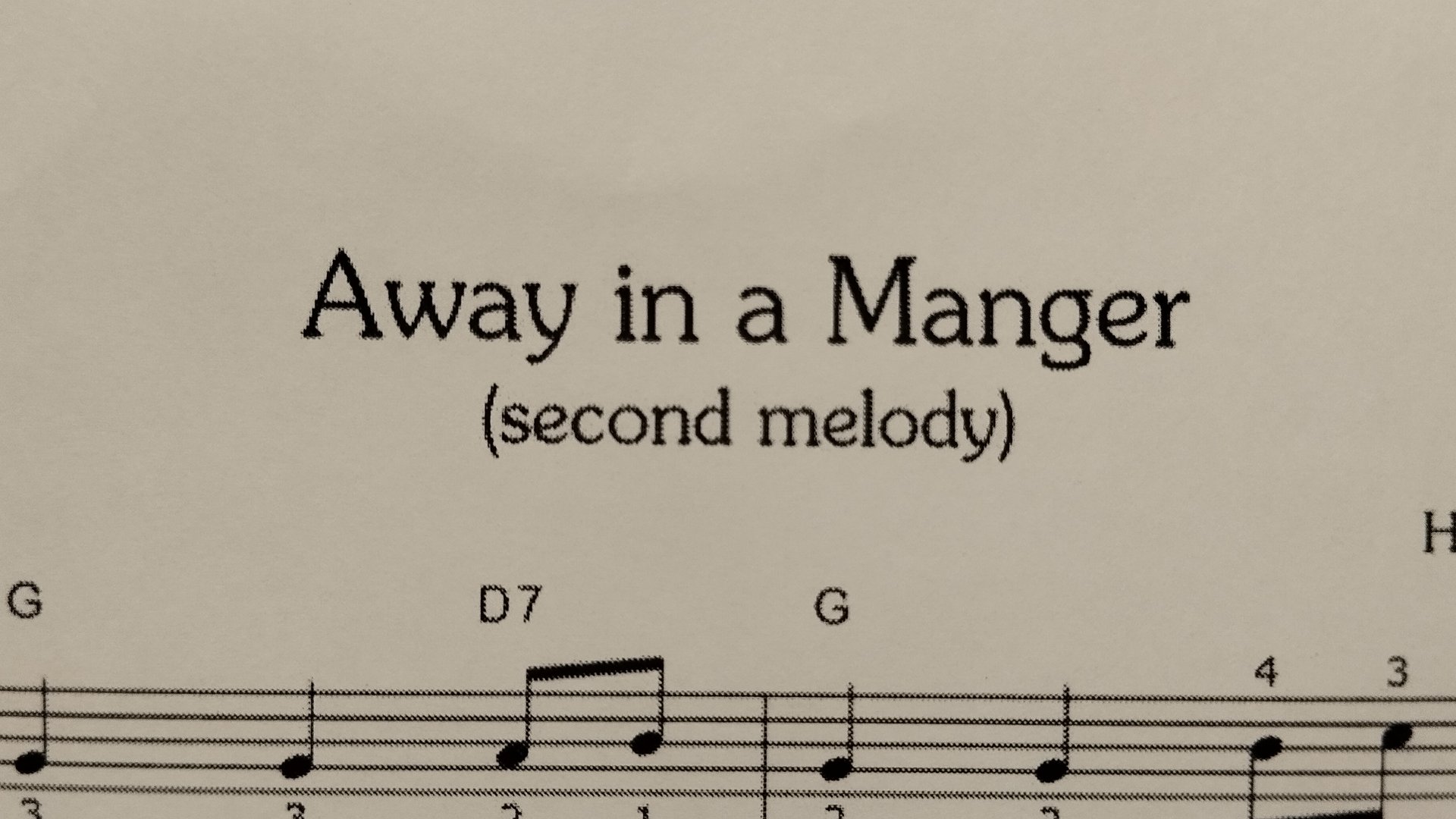 Away in s Manger (second melody) (арфа)