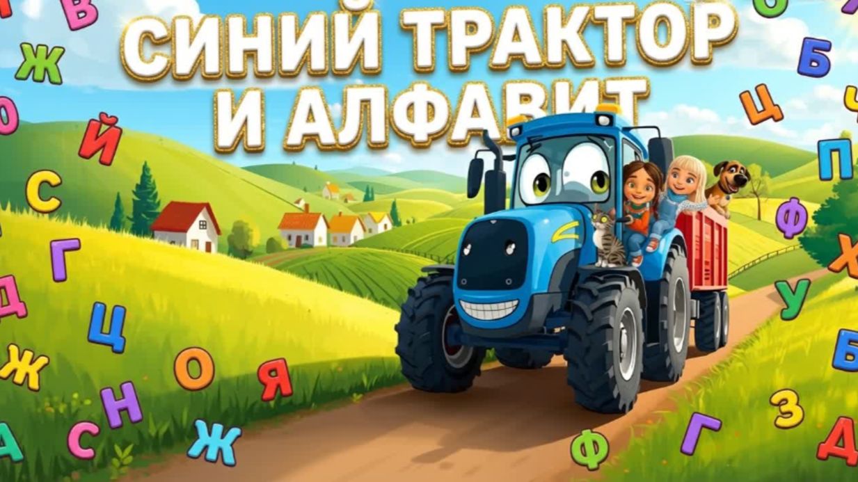 Синий трактор и Алфавит | Обучающая песня для малышей| Мультик смотреть онлайн