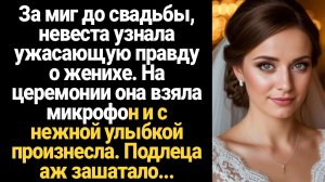 ИСТОРИИ ИЗ ЖИЗНИ/За миг до свадьбы невеста узнала ужасающую правду о женихе. На церемонии она взяла
