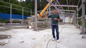 Промышленное здание из сэндвич-панелей 900 м2 | Этап 2 | Металлокаркас и сэндвич-панели