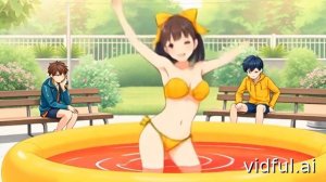 Её купание перед ними