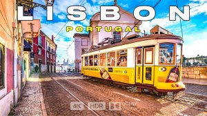 Lisbon Portugal : Walking Tour (4K) Lisbon City Center