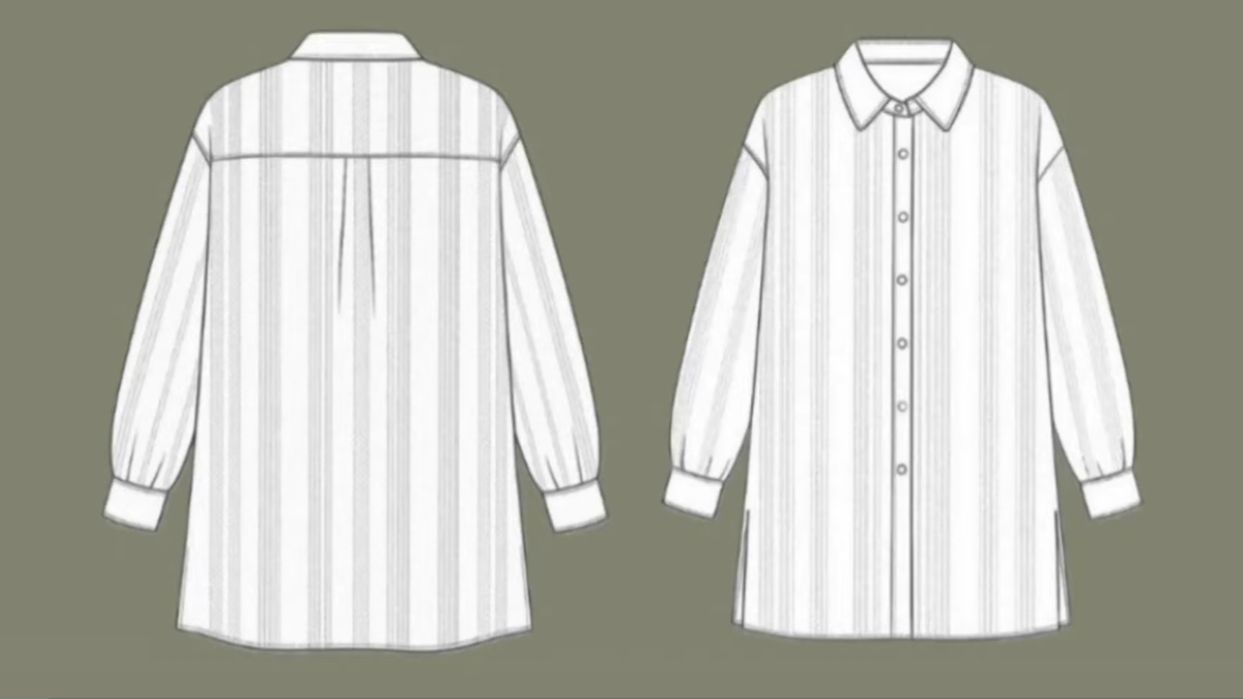 Построение выкройки и раскрой классической рубашки оверсайз смотреть онлайн