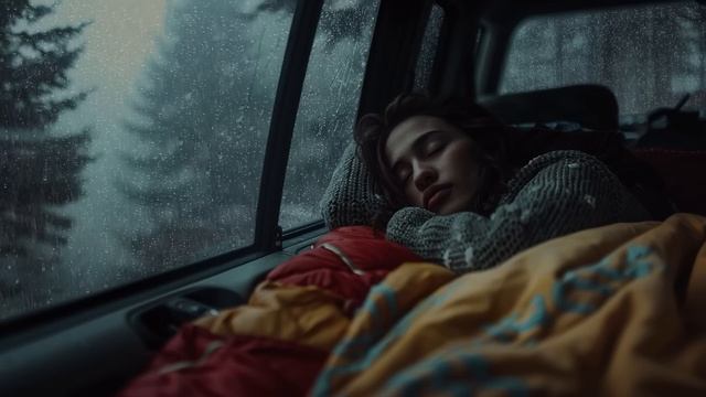 Сильный дождь и далекие грозы. Шум для глубокого сна и расслабления 🌧️