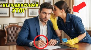 Бедная уборщица прошептала миллионеру: «НЕ ПОДПИСЫВАЙ ЭТО», и то, что он сделал, удивило всех