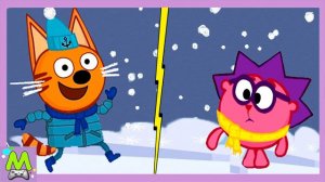 Три Кота против Смешариков в Зимних Играх Догонялках.Кто Лучше и Быстрее