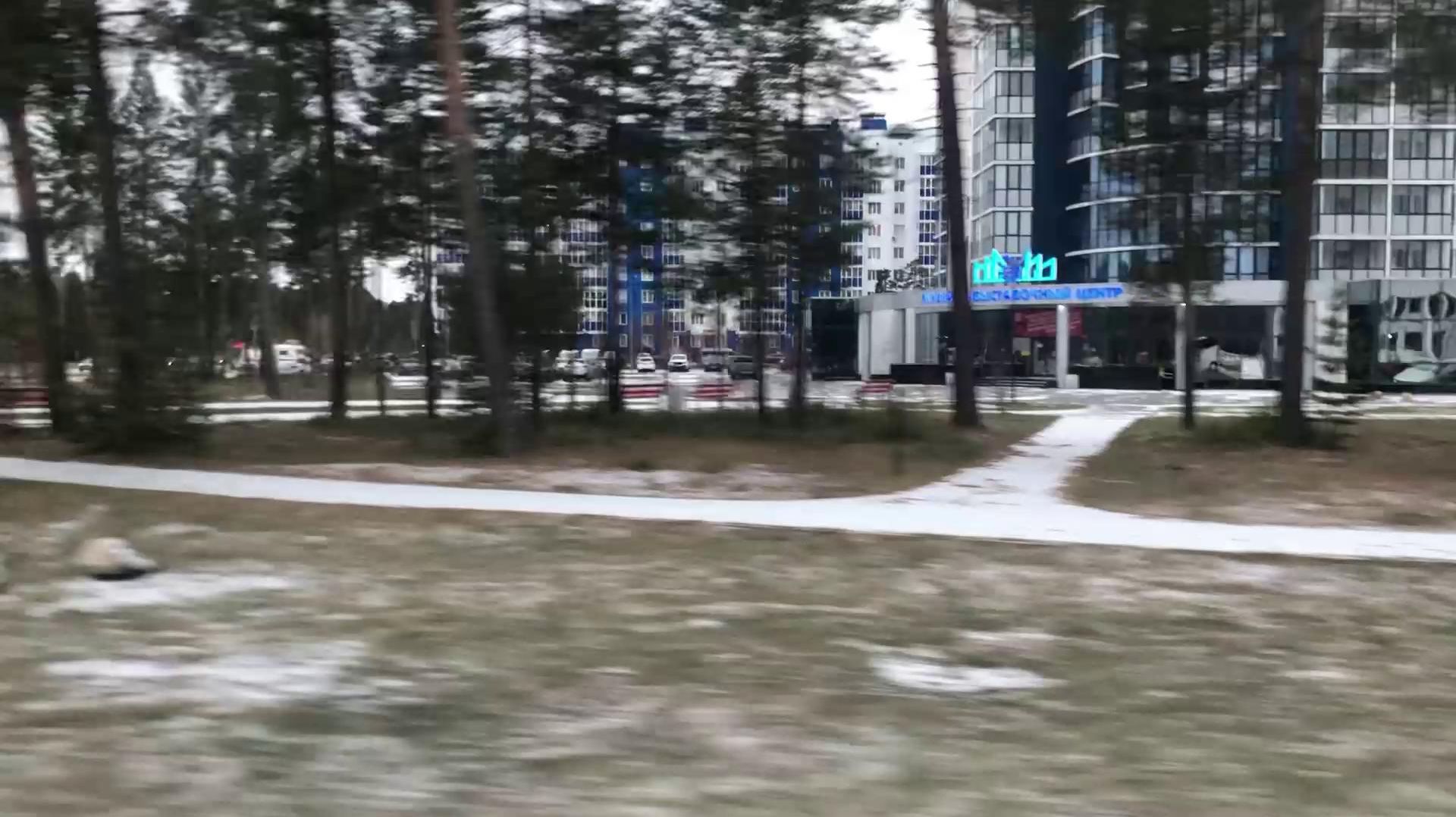 На автобусе в Когалыме. От улицы Дружбы Народов до аэропорта. ХМАО. Октябрь 2025