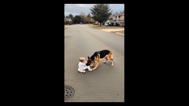 Собака спасла ребёнка - нейросеть смотреть онлайн