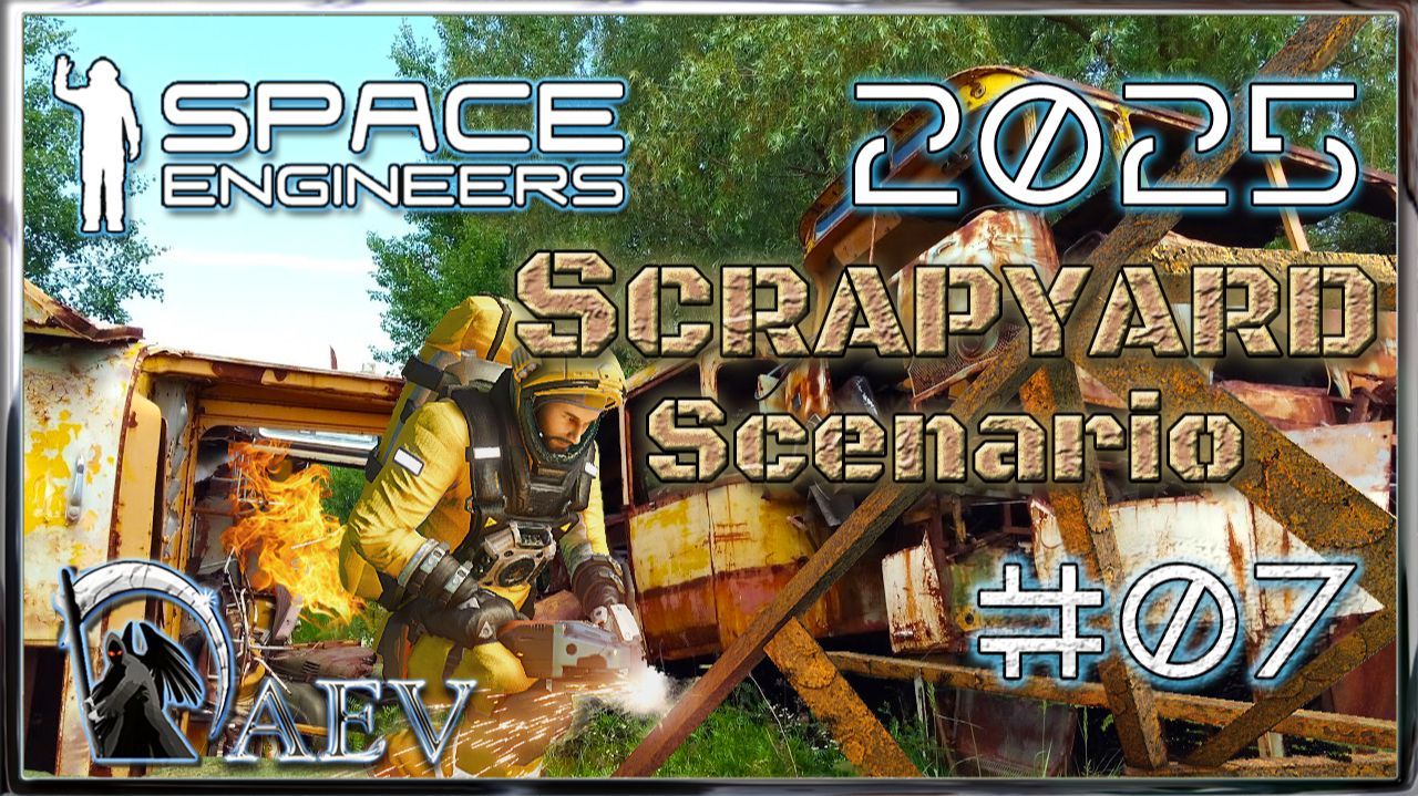 Space Engineers🪐 №07  Scrapyard 2025 🚧Сценарий Свалка! Ветряк с😣дили...