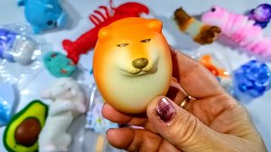 АСМР распаковка сквишей и антистрессов для вашего удовольствия 😍 Таба лапки сквиши 🐾 режу СКВИШИ ✨