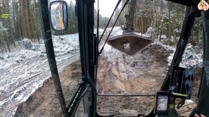 Строительство, дренажные работы  на лесной дороге, продолжение