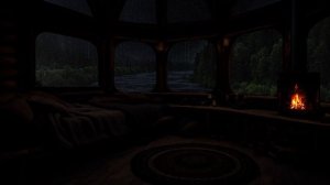 Симфония дикой природы: дождь и гром в хижине для глубокого сна и отдыха 🌧️