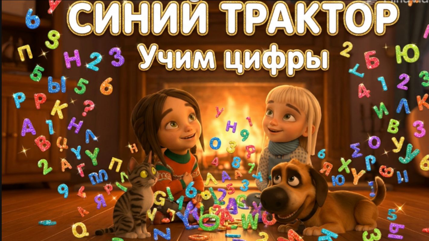Синий трактор . Учим цифры смотреть онлайн