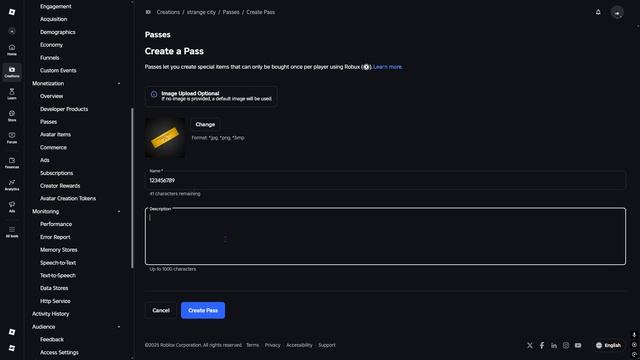 Как создать пасс в роблоксе и скопировать ссылку на геймпасс/мир/плейс