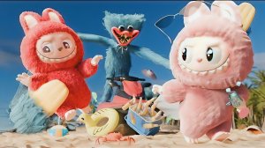 За Лабубу гонится пляжный монстр. Спасется ли Лабубу?