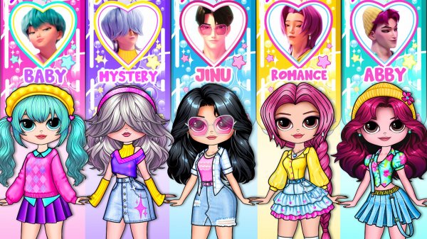 Кейпоп-Охотницы на Демонов K-Pop Demon Hunters Saja Boys стали девочками - Бумажные Куклы и Сюрпризы