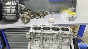 Киа оптима 2.4 G4KJ сильно убитый мотор внутри.вкладыши почти провернуло!!восстанавливаем двс