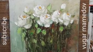 Розы живопись маслом