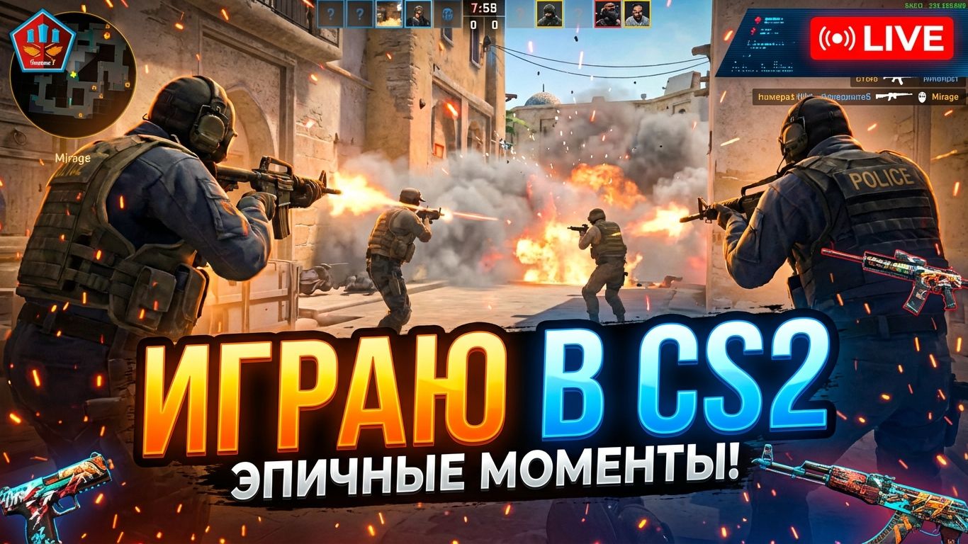 Игорёк играет в CS2 / Горящие попы