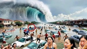 МЕГО ЦУНАМИ ОБРУШИЛСЯ НА ГОРОД ЛЮДИ СПАСАЮТСЯ КАК МОГУТ