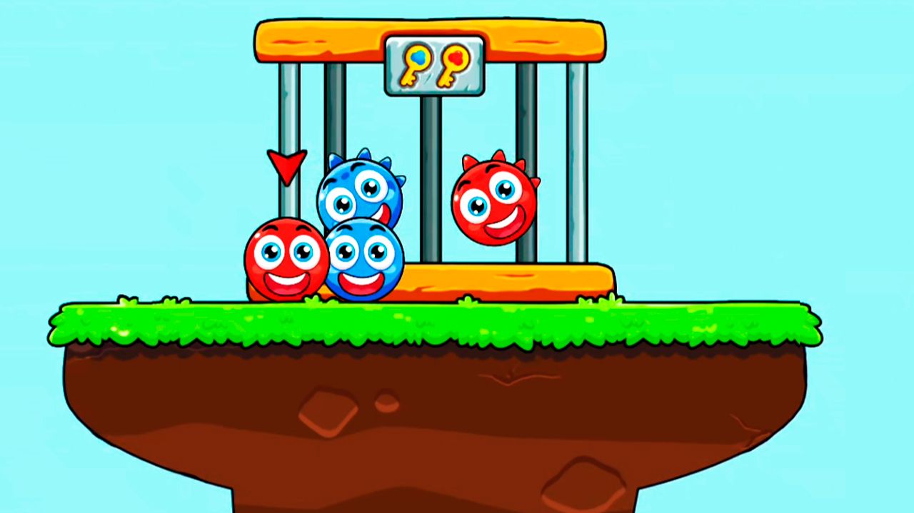 Красный и Синий шарики, новая игра ред бол красный шарик, прохождение Мультфильмы смотреть на рутуб