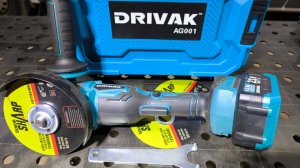 Аккумуляторная УШМ (Болгарка) DRIVAK AG001 +2АКБ 4Ач  обзор разборка тест