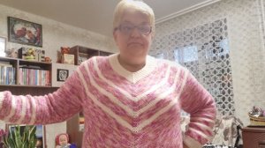 Пуловер Чайка - Как вязала Обзор - Примерка