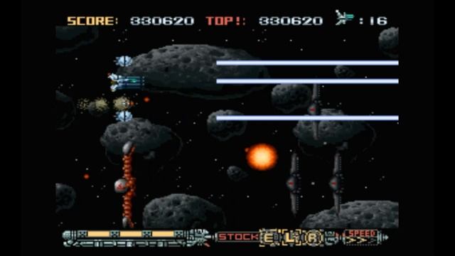 Super Nintendo (Snes) 16-bit Phalanx - The Enforce Fighter A-144 Mission 6 Advertise Area Прохождени