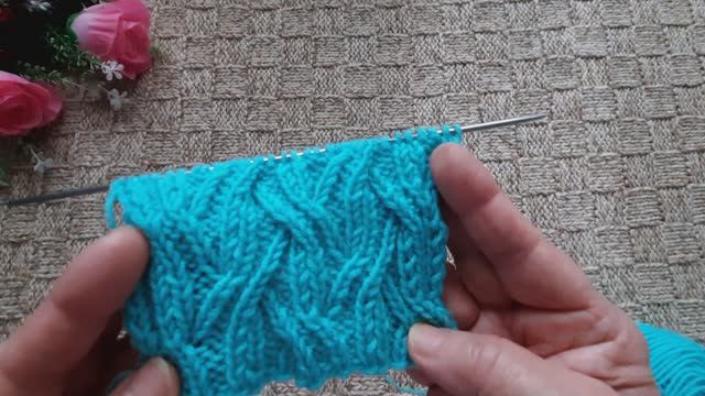 Двухсторонний узор для шапки, шарфа, снуда.. смотреть онлайн