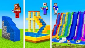 💧 НУБ И ПРО ПОСТРОИЛИ ЭПИЧНЫЕ ВОДНЫЕ ГОРКИ В МАЙНКРАФТ!