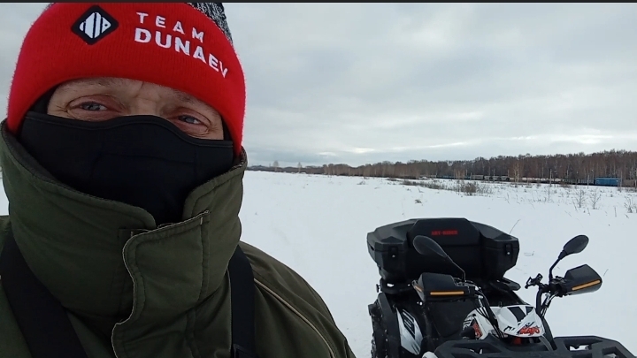 Зимняя покатуха на квадроцикле.Разложился на Kayo Au 200. Появились проблемы с задней подвеской.